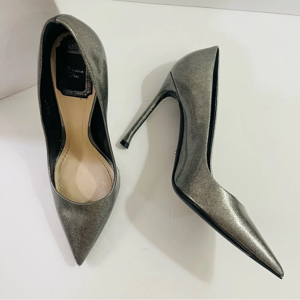 Dior Essence Women's Shimmering Silver Heels